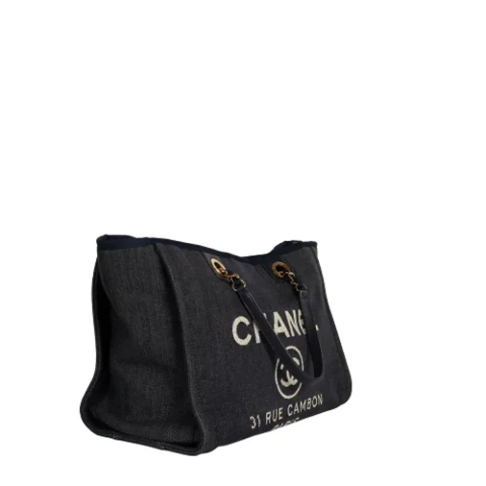 Chanel Vintage Pre-owned Canvas chanel-bags Blue Dames