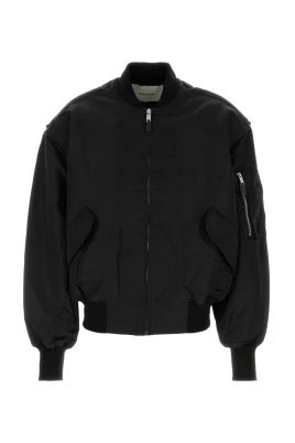 Svart Nylon Broad Bomberjacka