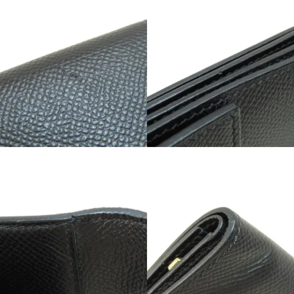 Hermès Vintage Pre-owned Leather wallets Black Dames