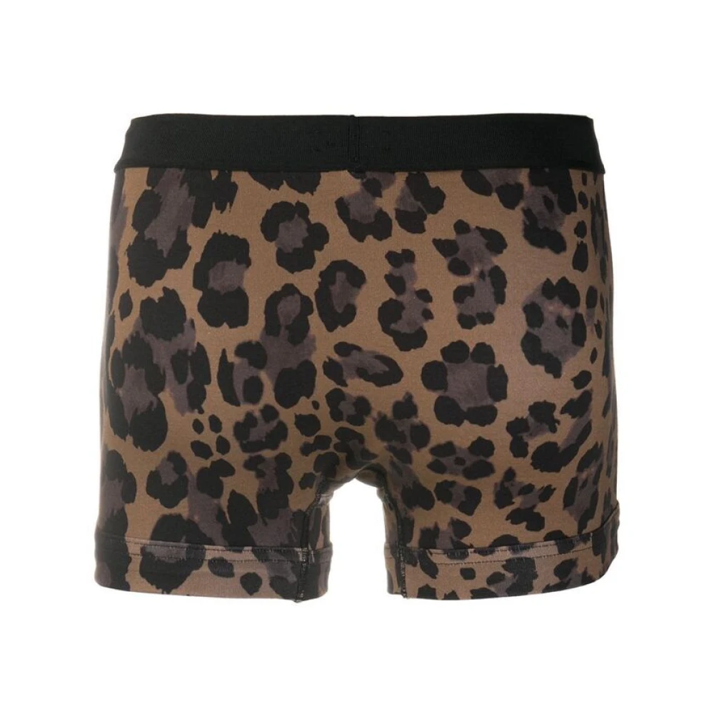 Tom Ford Luipaardprint Stretch Katoenen Boxershorts Brown Heren