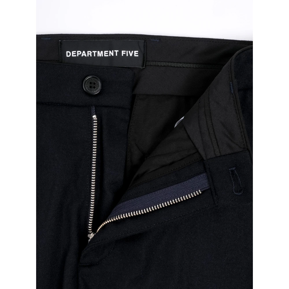 Department Five Stijlvolle Tapered Fit Wollen Broek Blue Heren