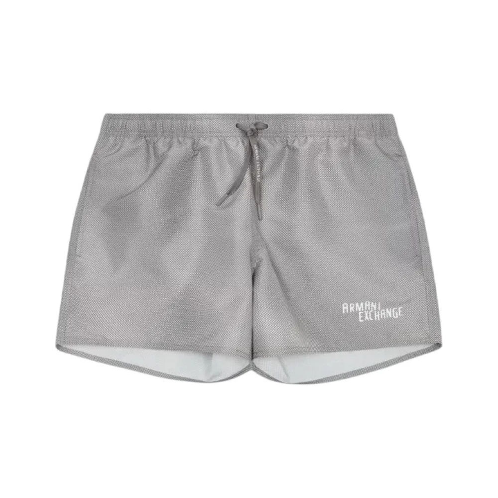 Armani Exchange White Beachwear, Male, 2XL, Boxer Beachwear