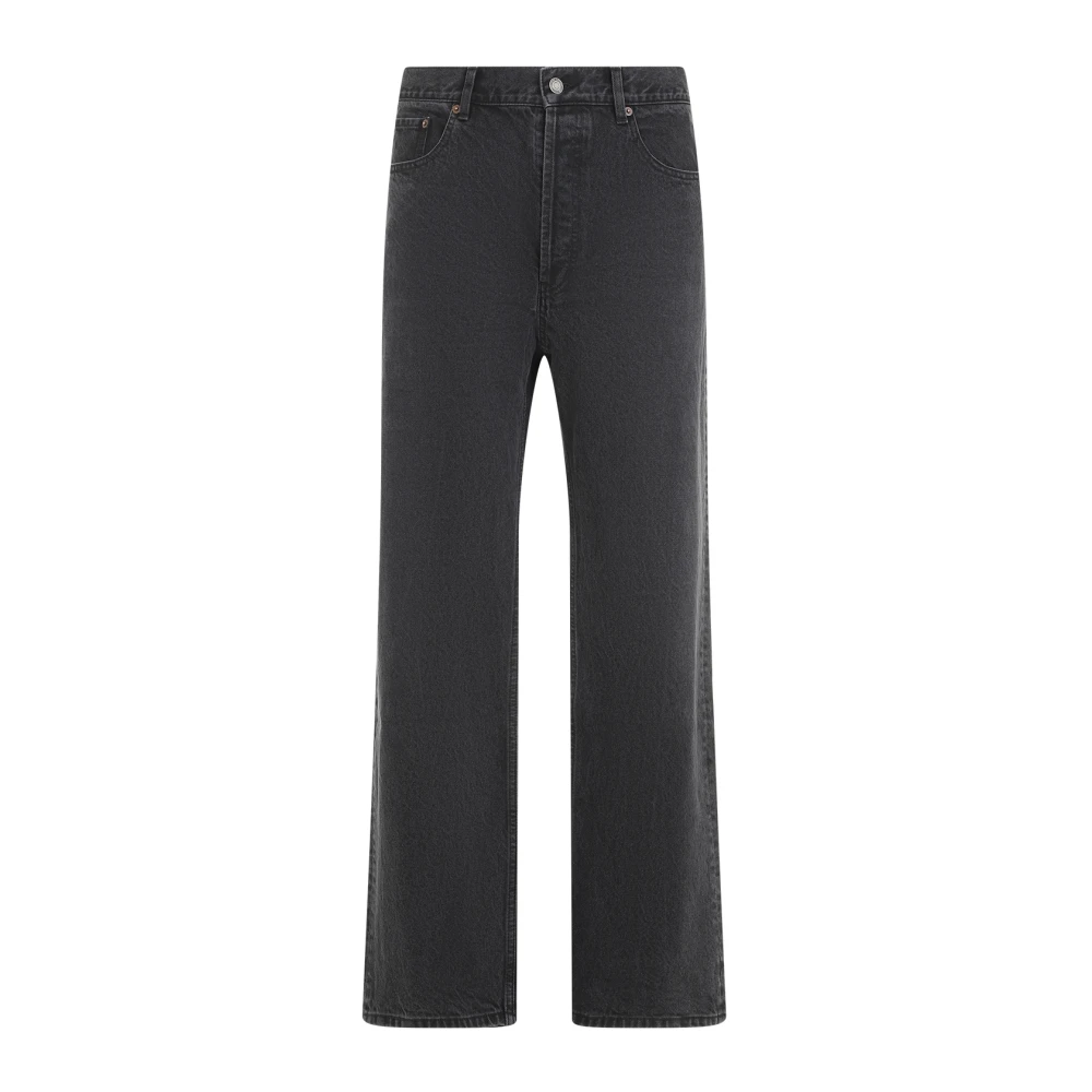 Saint Laurent Losvallende Straight Jeans Black Heren