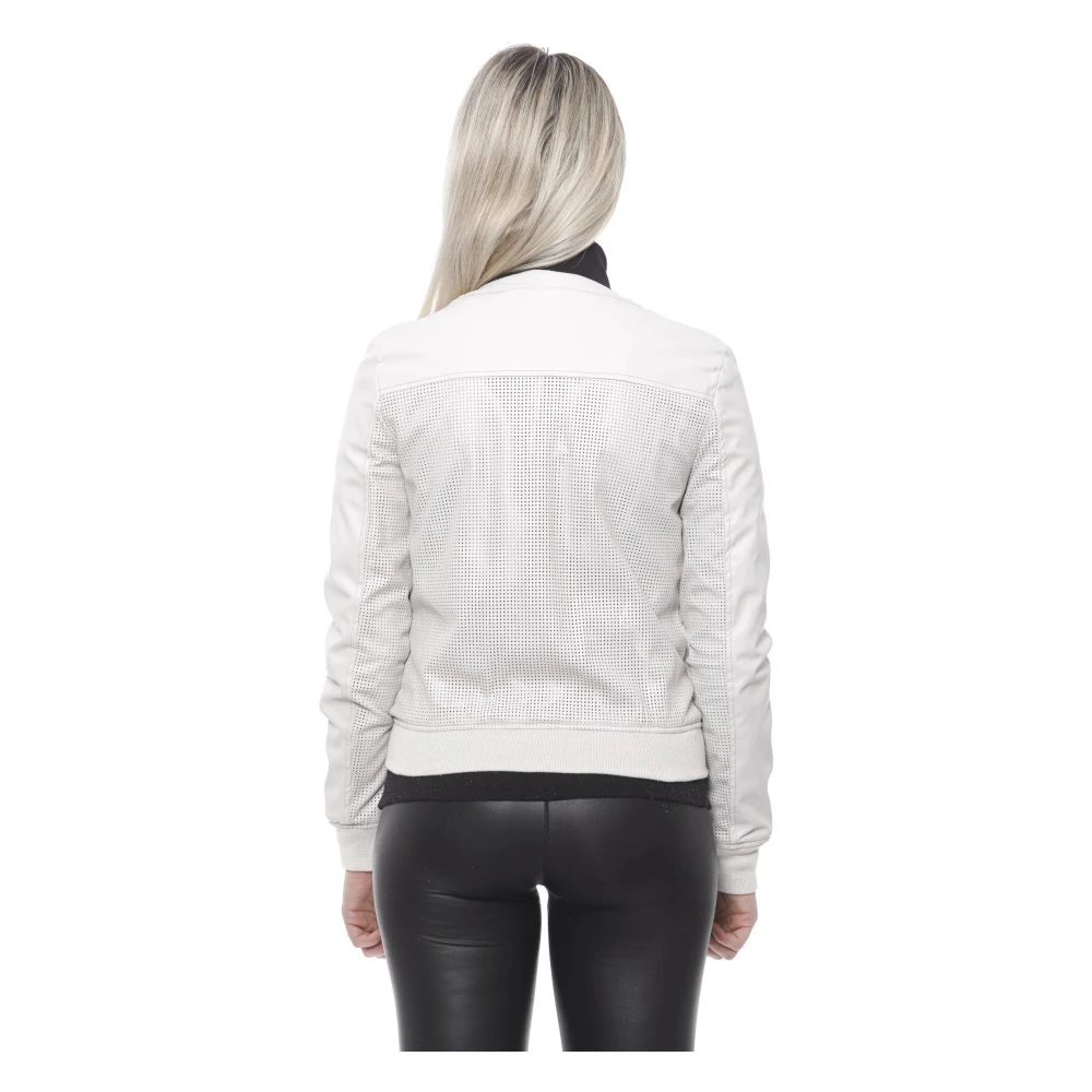 19v69 Italia Geperforeerde Imitatieleren Damesjas White Dames