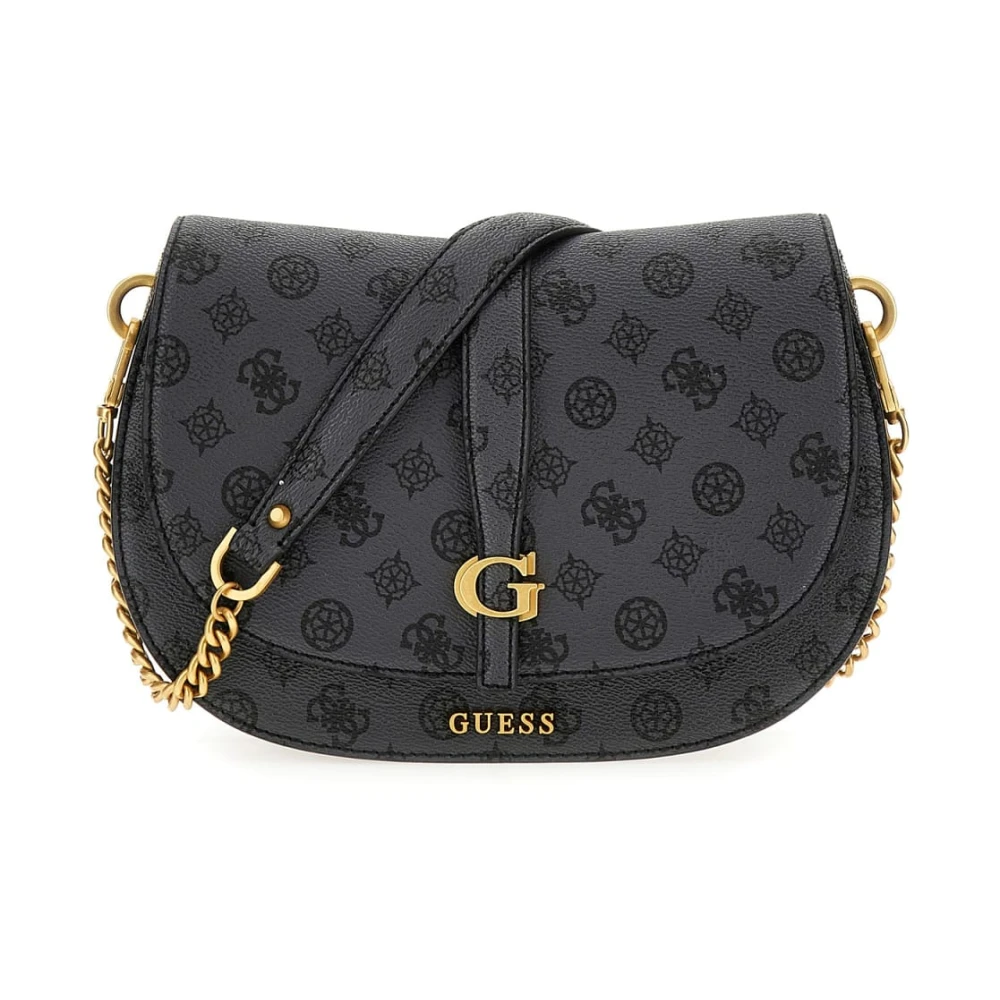 Guess Houtskool Drievaks Schoudertas Black Dames