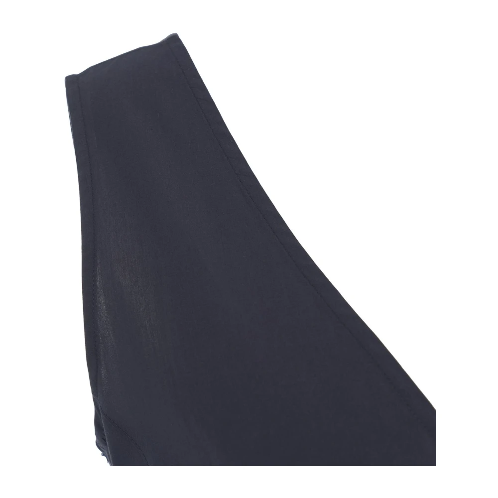 Ottod'Ame Blauwe Mouwloze Katoenen Jurk met V-Hals Blue Dames