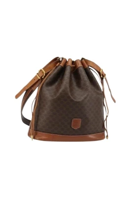 Pre-owned Vintage Canvas Bucket Bag