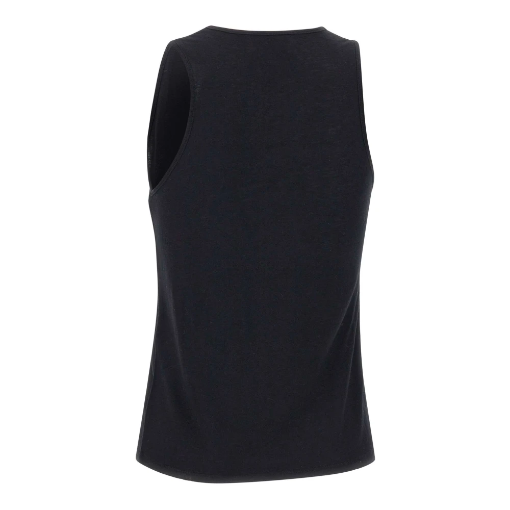 Loulou Studio Zwarte Mouwloze Top van Wolmix Black Dames