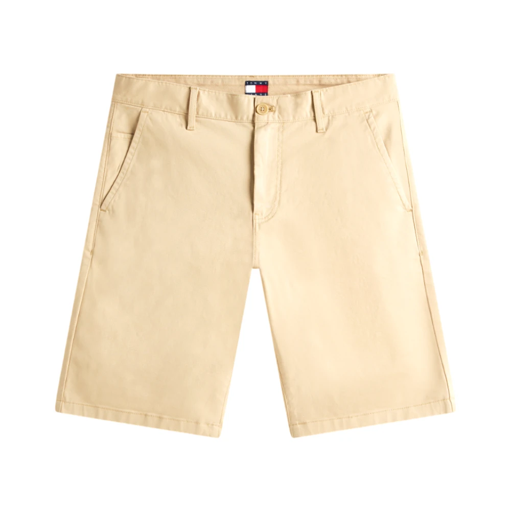 Tommy Jeans , Casual Shorts, Male, Beige, W34, Scanton Twill Slim Chino Shorts