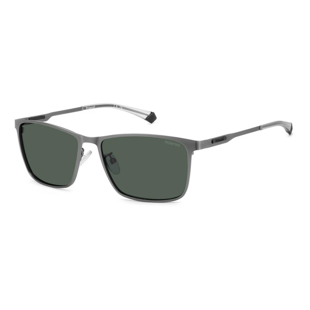 Polaroid Men's Gray Rectangle Sunglasses - Sunglasses - 58 Mm - Accessories