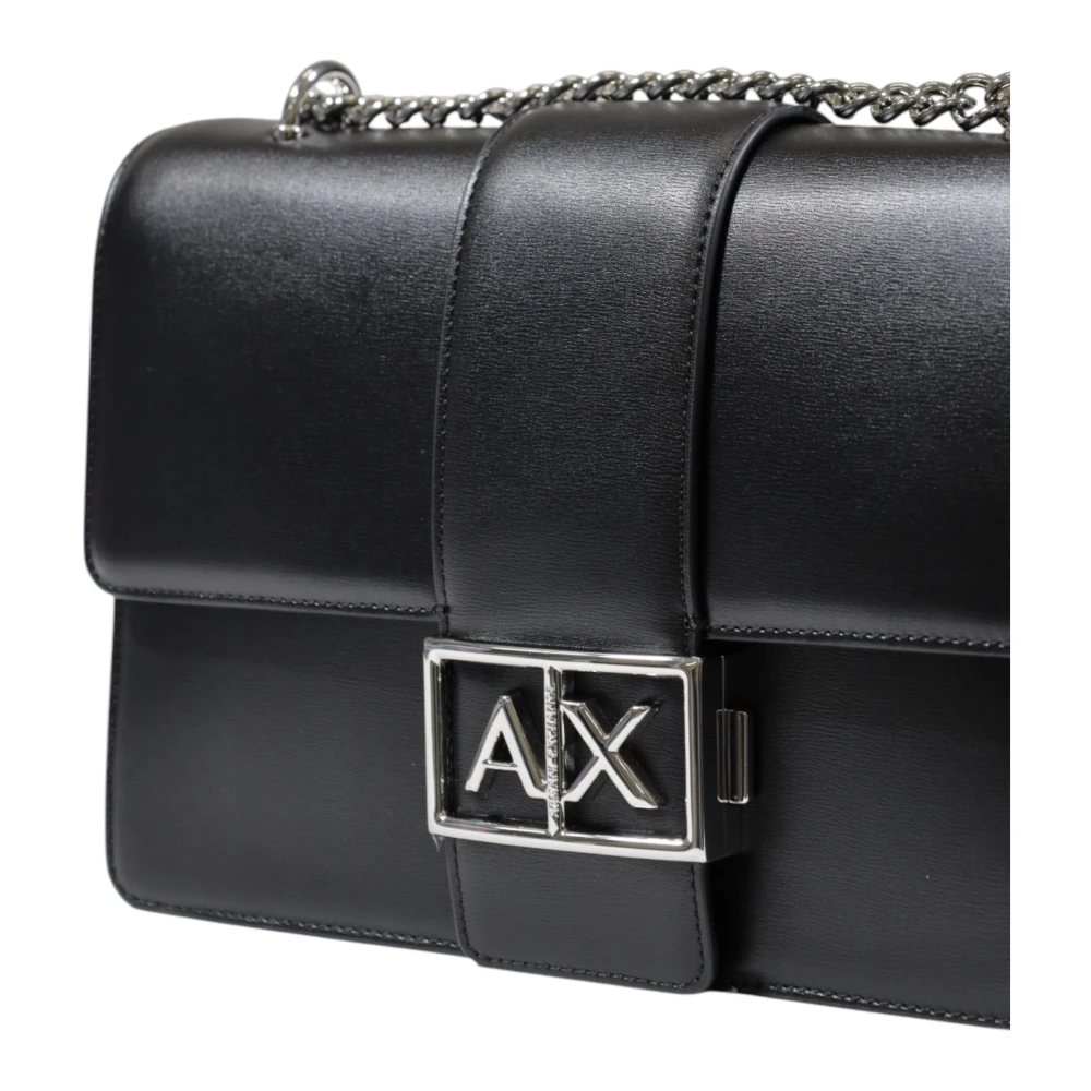 Armani Exchange Schoudertas met metalen logo Black Dames