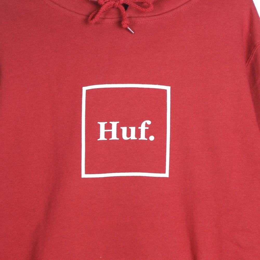 HUF Rode Box Logo Hoodie Red Heren