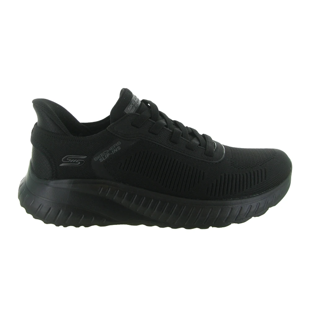 Skechers Bobs Sport Squad Chaos Solid Step Heren Schoenen Zwart
