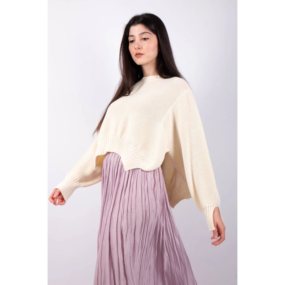 Roberto Collina Natuurlijke Pullover Sweater Beige Dames