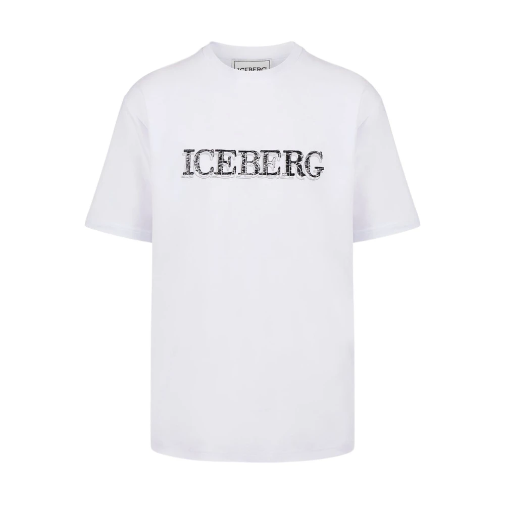 Iceberg Witte T-shirt met logo White Heren