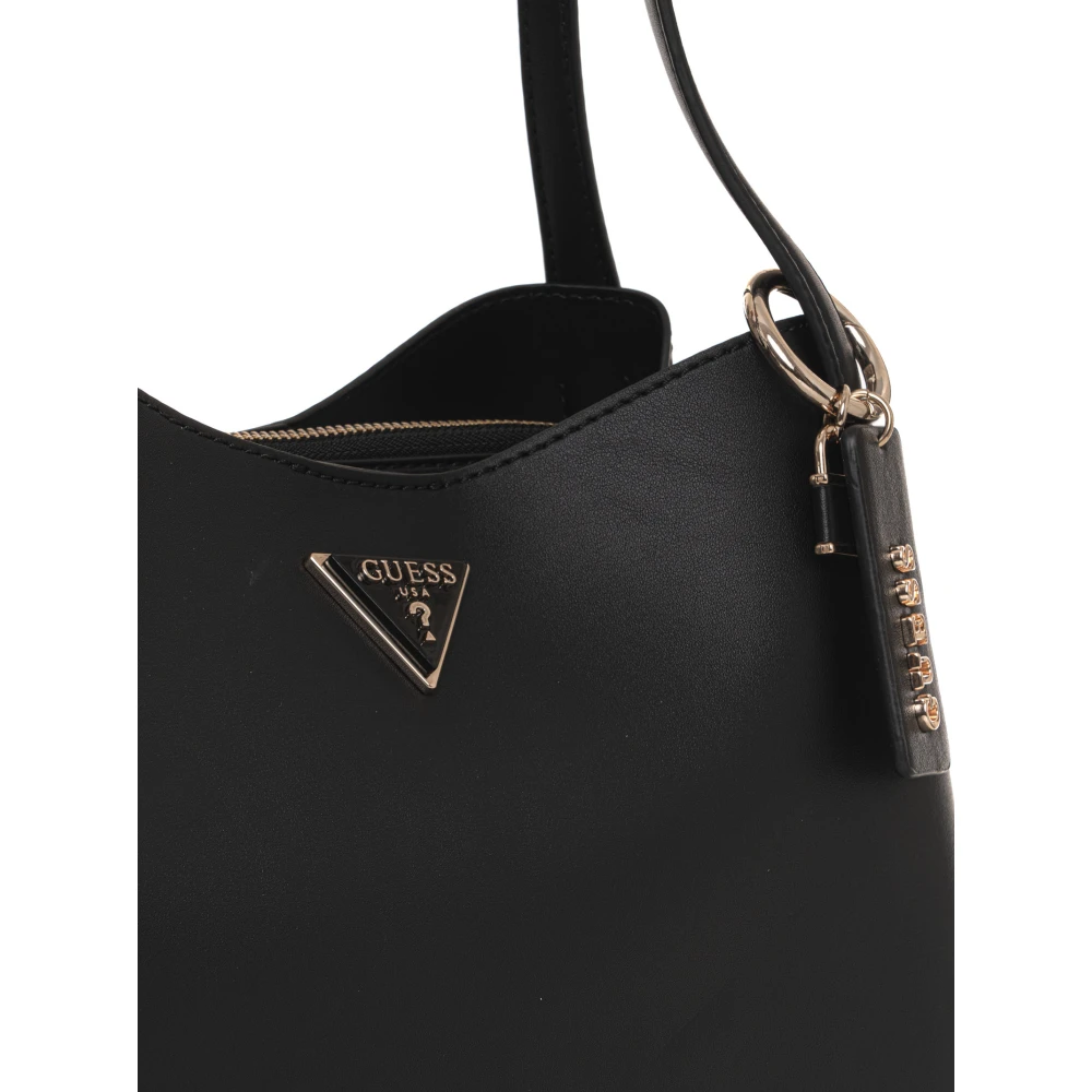 Guess Stijlvolle schoudertas met ritssluiting Black Dames