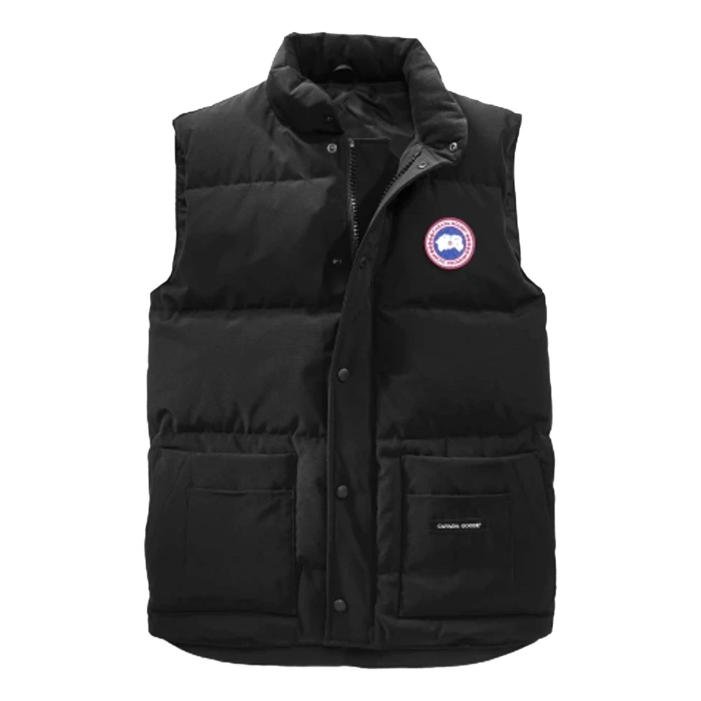 Canada Goose Waterafstotend Zwart Vest met Logo Black Heren