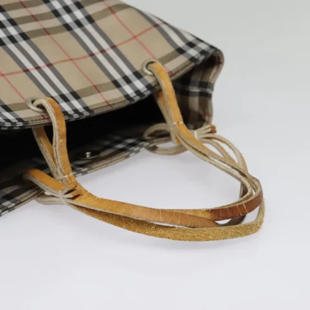 Burberry Vintage Pre-owned Canvas handbags Beige Dames