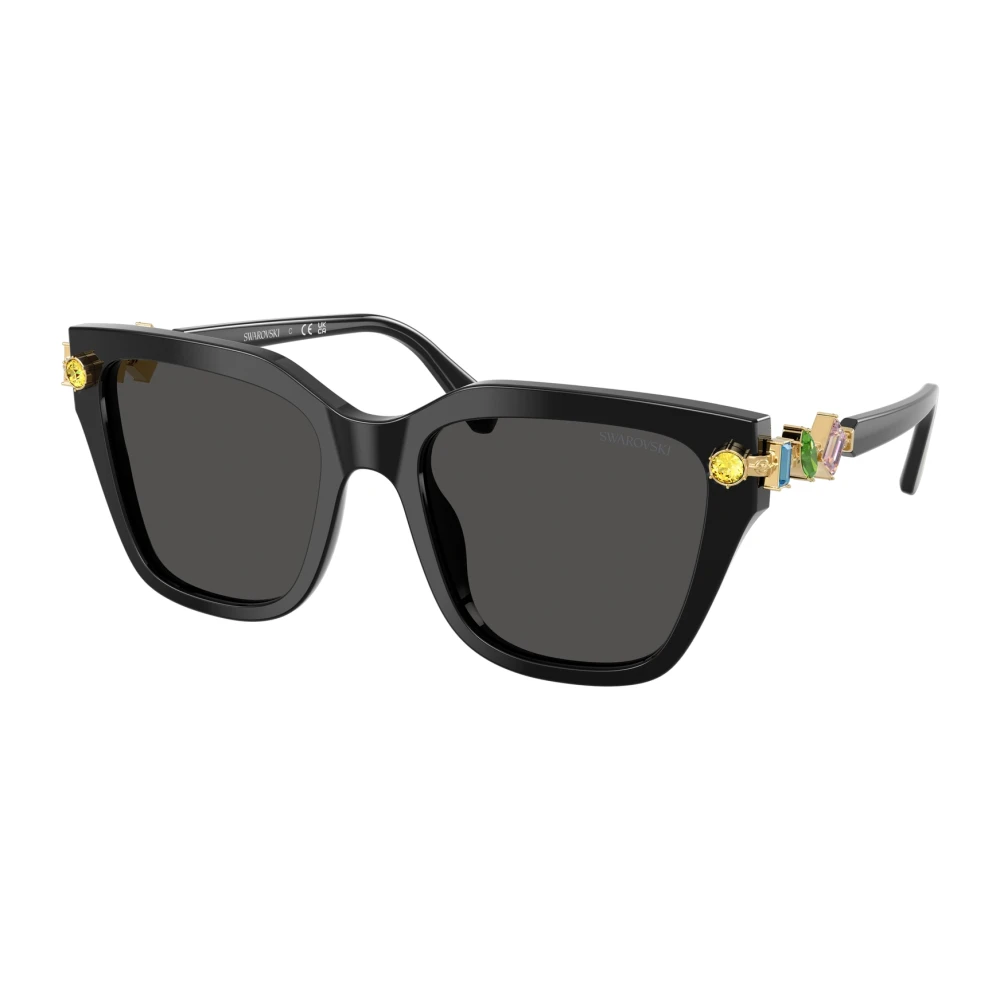 Swarovski , Sunglasses, Female, Black, 53 Mm, Stylish Sunglasses Sk6041 In Black