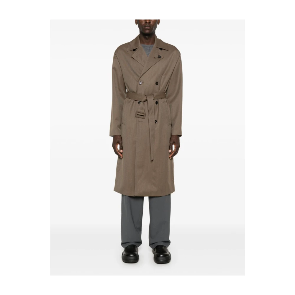 Lardini Stijlvolle Trenchcoat in Kameel Brown Heren