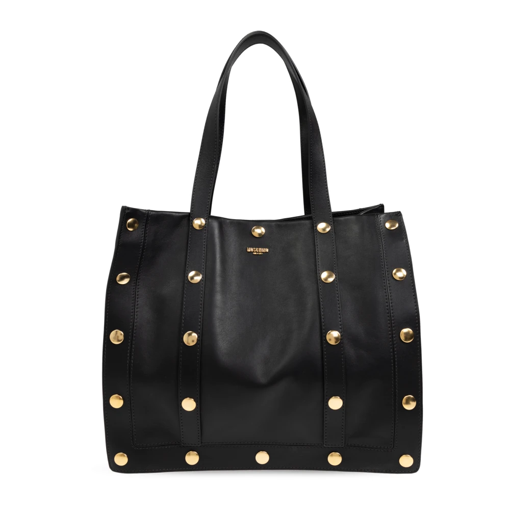 Moschino Shopper tas met studs Black Dames