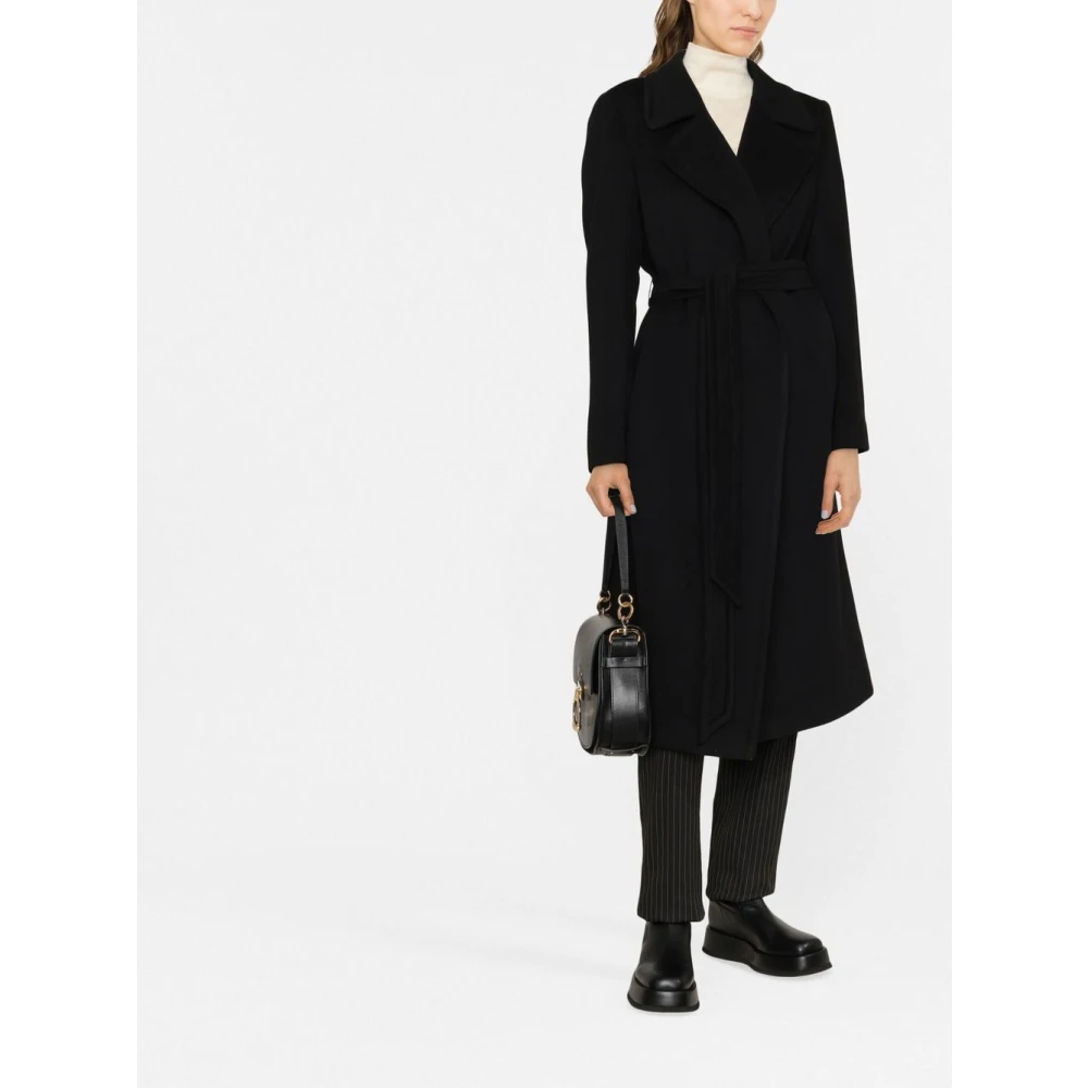 Tagliatore Zwarte Aw23 Dames Enkellange Jas Black Dames