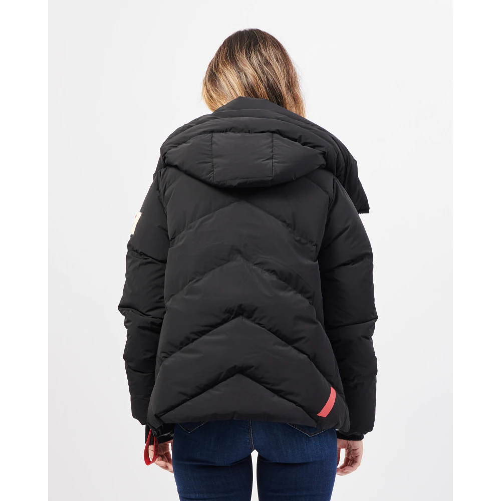 Afterlabel Korte winterjas voor dames met capuchon Black Dames