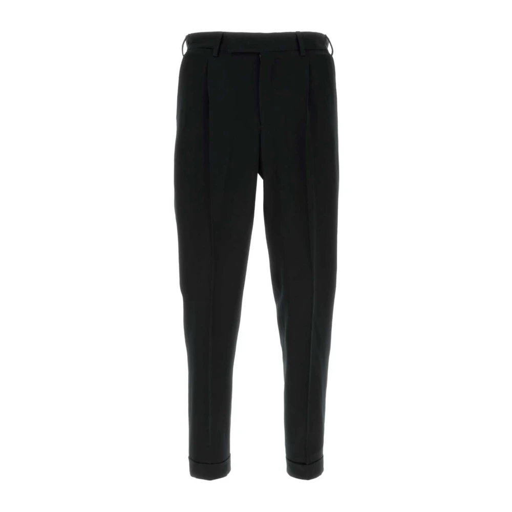 PT Torino Zwarte wollen broek Black Heren