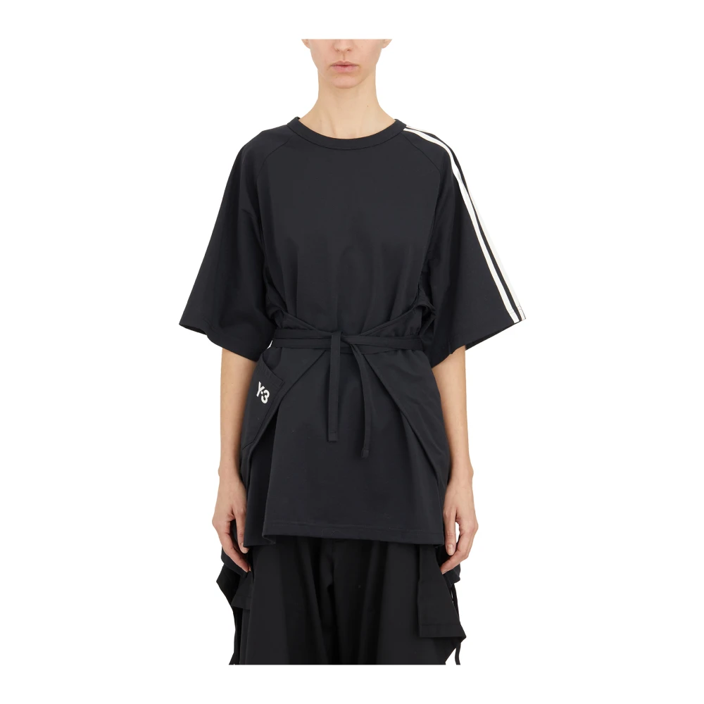 Y-3 Kimono Stijl T-Shirt Black Dames