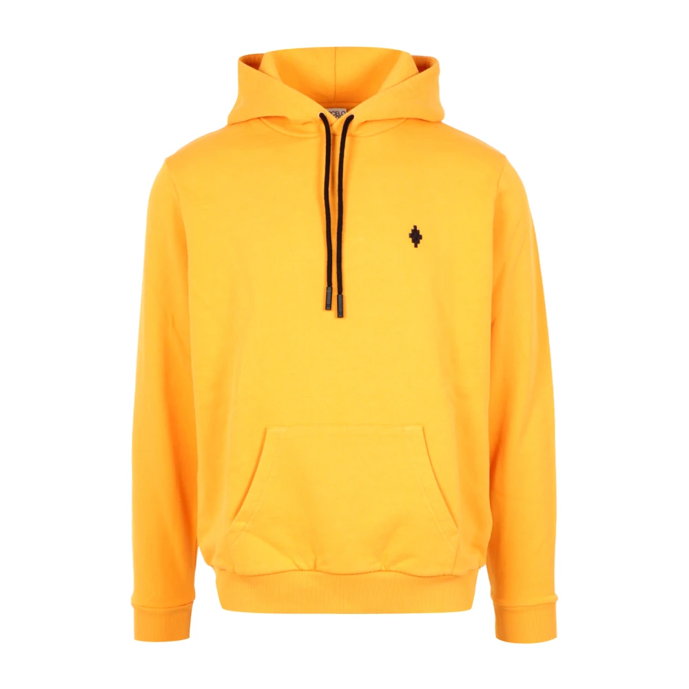 Marcelo Burlon Ockra Cross Logo Hoodie Yellow, Herr