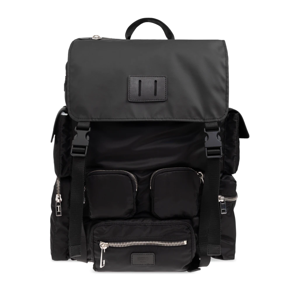 Moschino Rugzak met talrijke zakken Black Heren