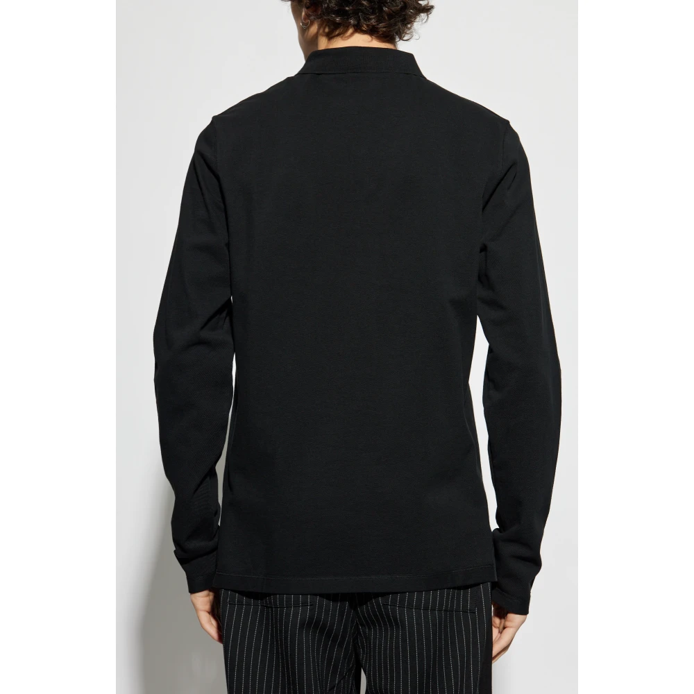 AllSaints Lange mouw polo Reform Black Heren