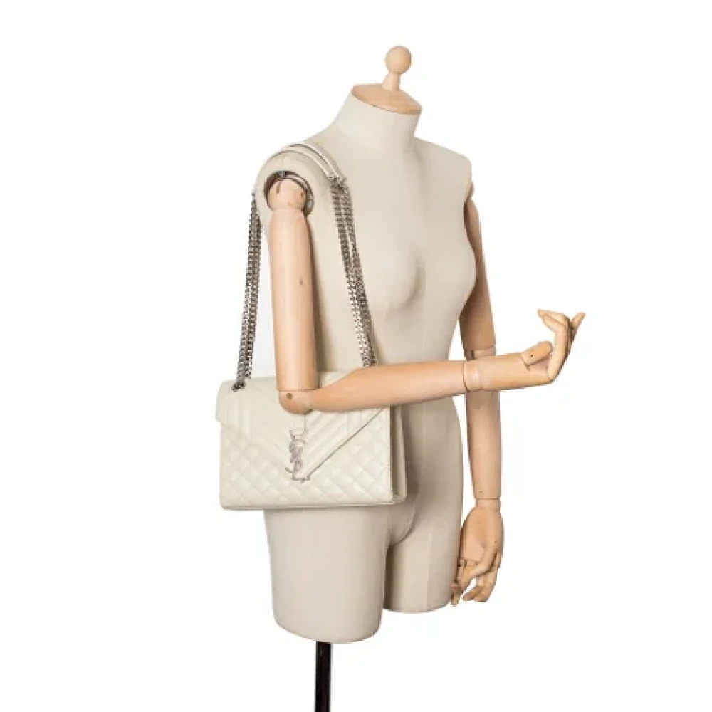 Yves Saint Laurent Vintage Pre-owned Leather shoulder-bags White Dames