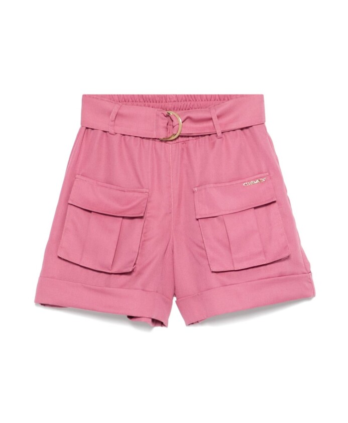 flamingo-pink-cargo-shorts-with-belt
