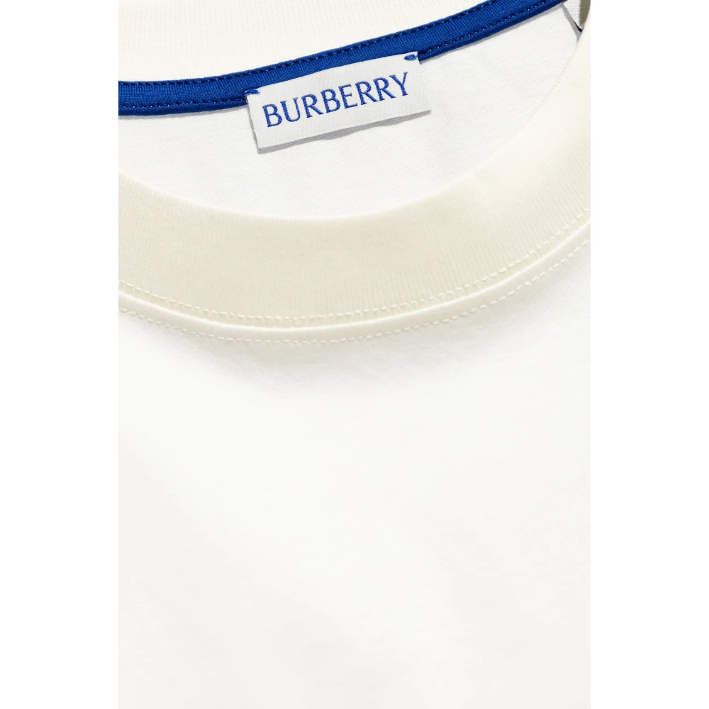 Burberry T-shirt met logo White Heren