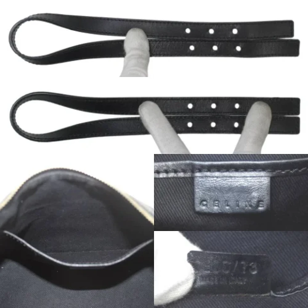 Celine Vintage Pre-owned Leather shoulder-bags Black Dames
