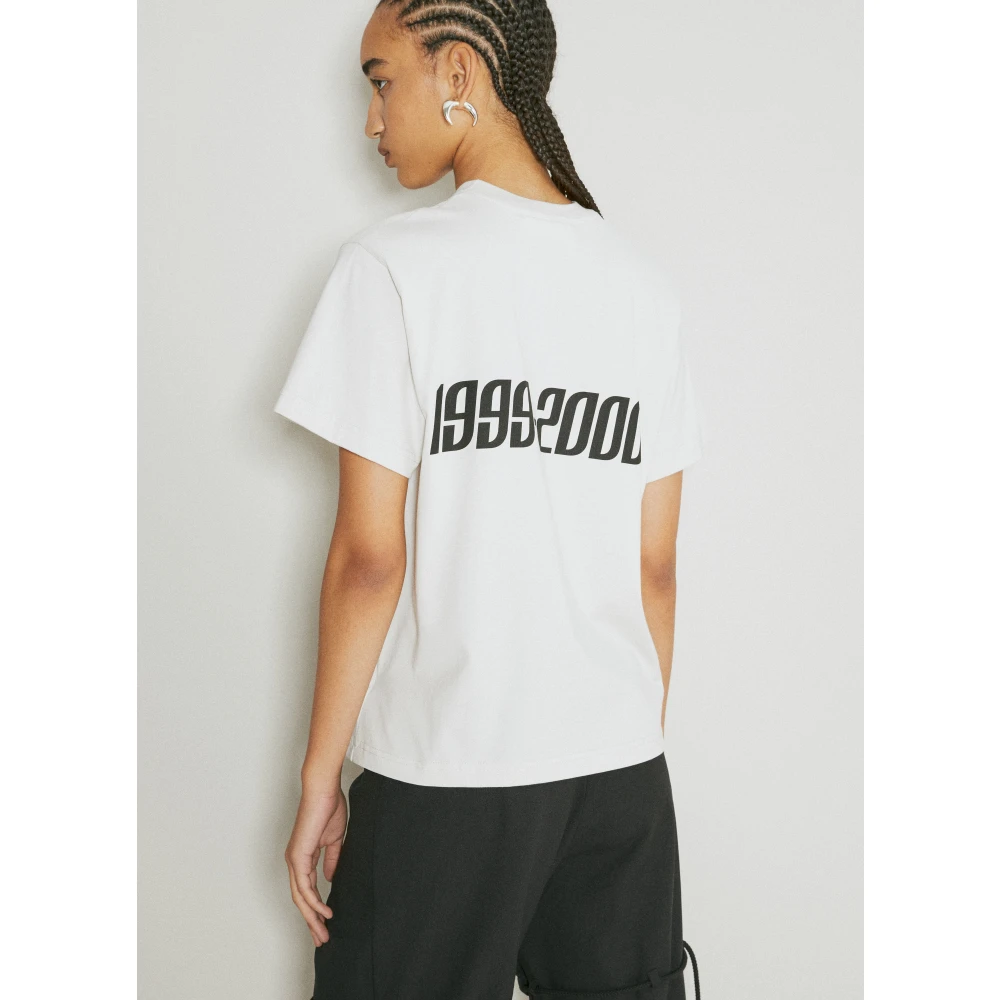 Song for the Mute Logo Print Katoenen T-Shirt White Dames