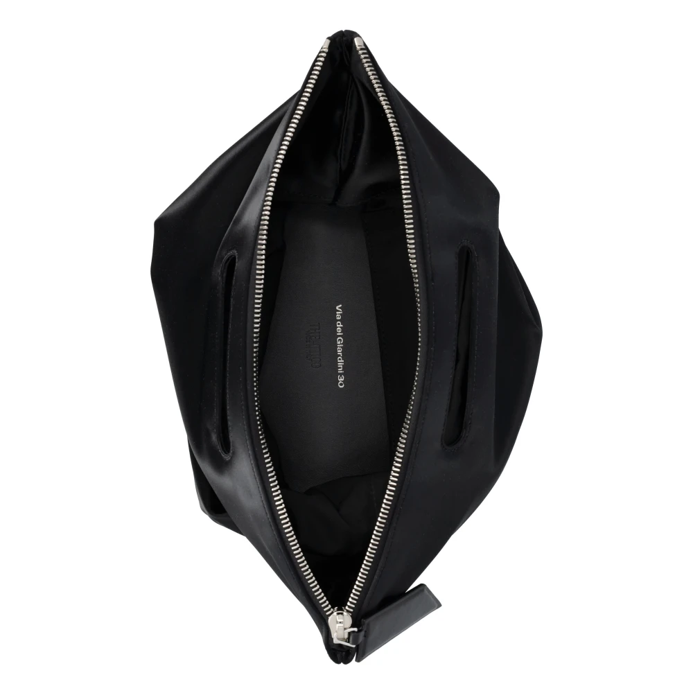 The Attico Zwarte Tote Tas met Afneembare Band Black Dames