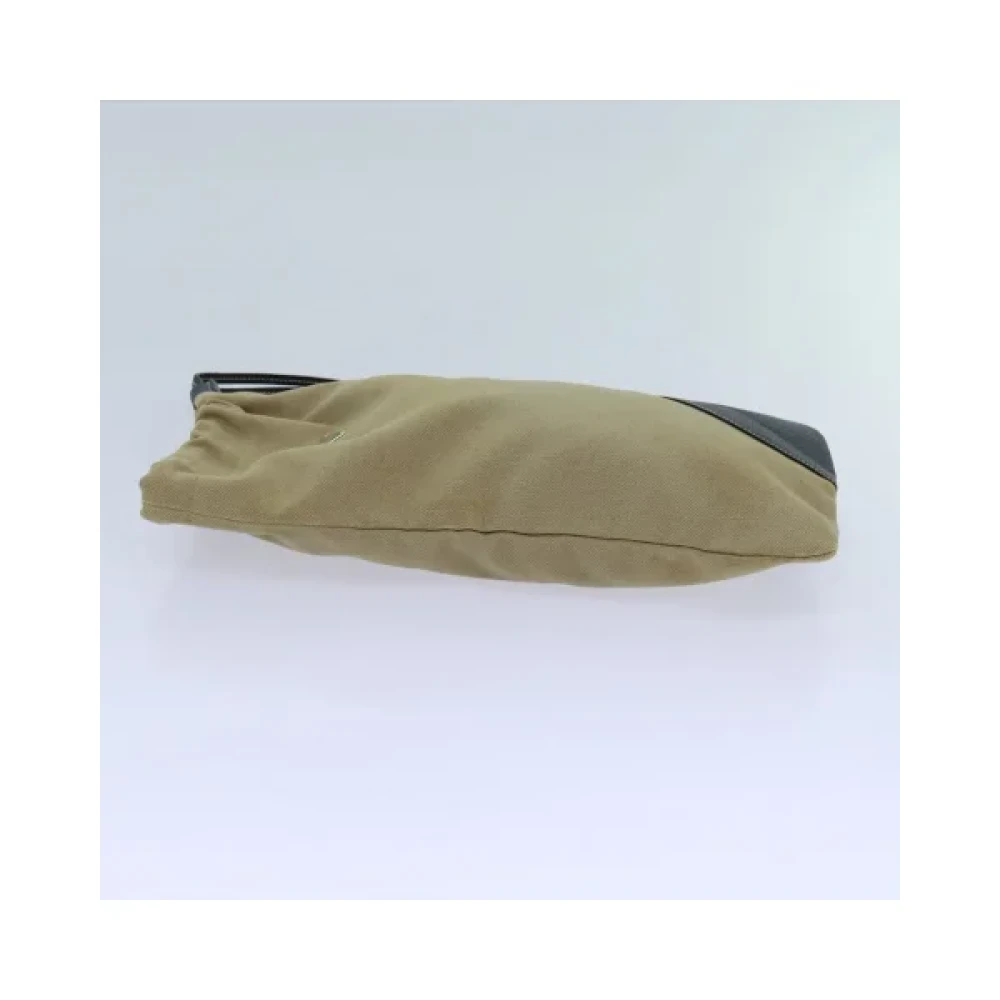 Prada Vintage Pre-owned Cotton prada-bags Beige Dames