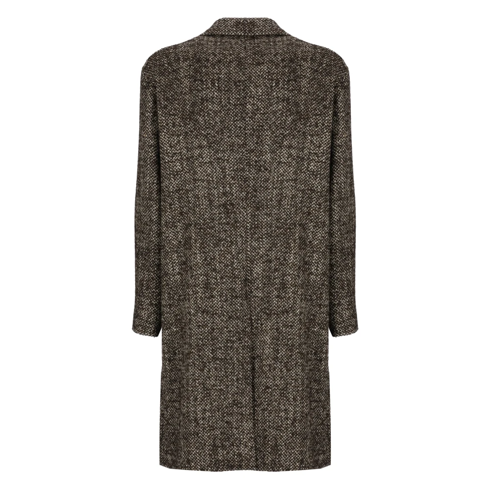 Lardini Bruine wollen jas met pieklapel Brown Heren