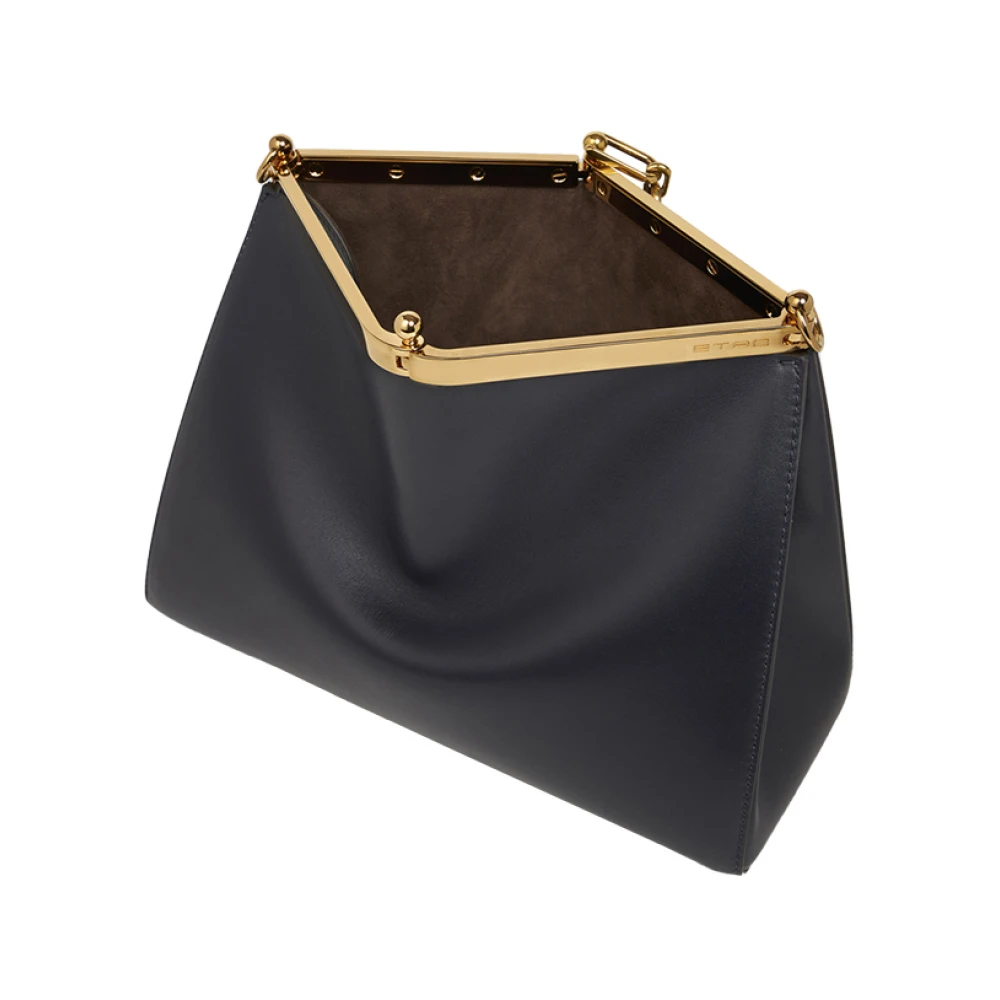 ETRO Zwarte Leren Vela Schoudertas Black Dames