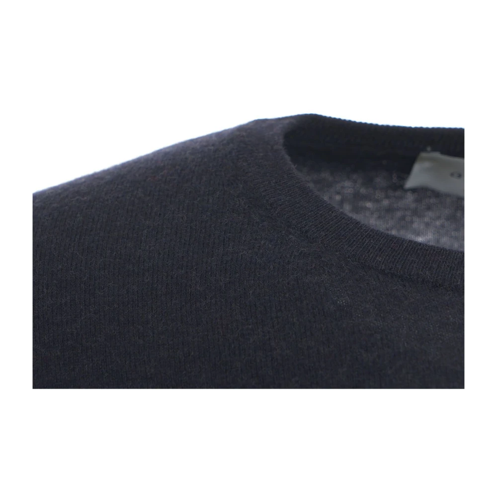 Gender Merino Cashmere Crew Neck Pullover Blue Heren