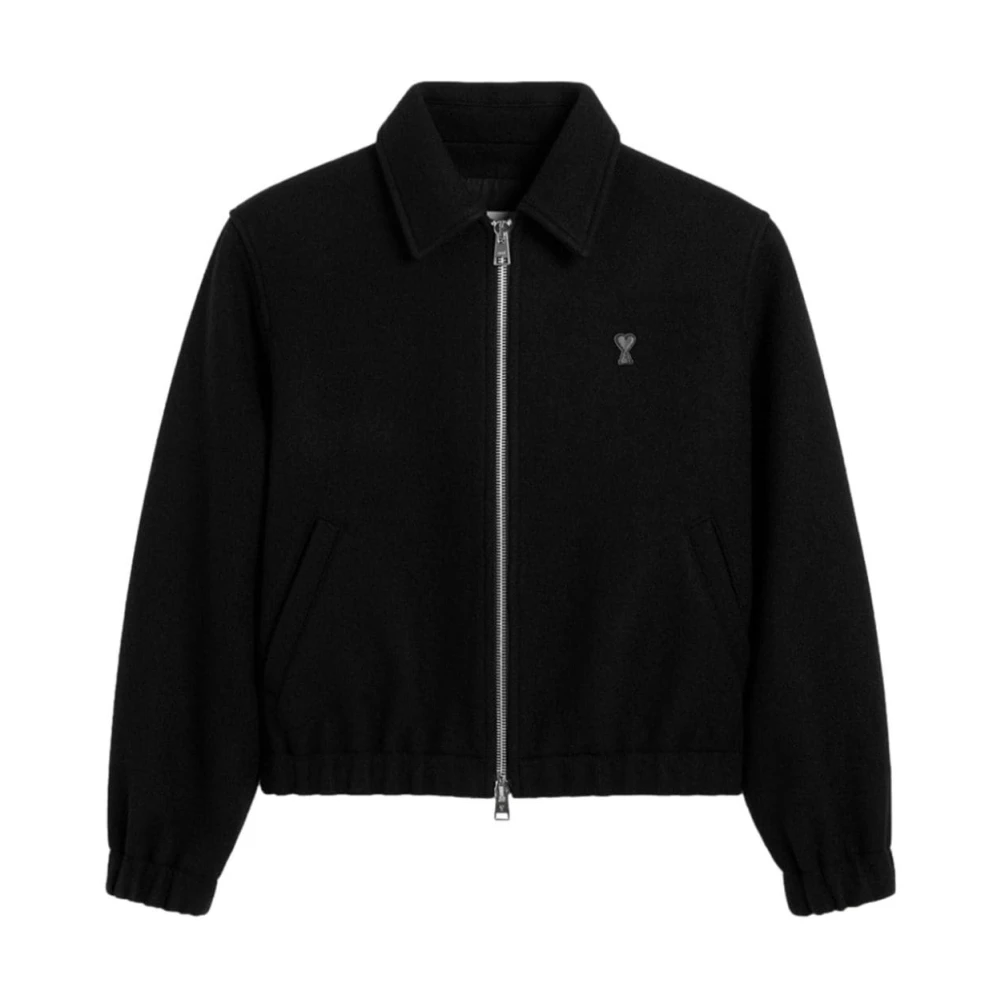 Ami Paris Hart Wol Jack Rits Voorkant Black Heren