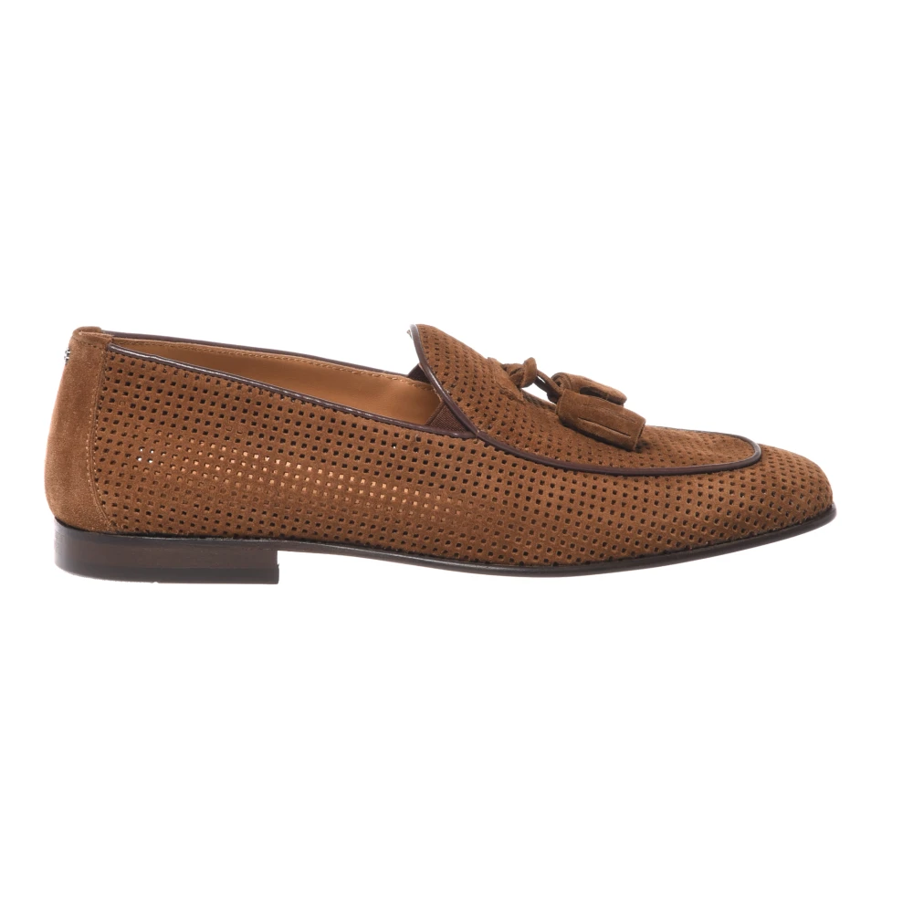 Baldinini Homme Marron - Mocassin En Daim Perforé - Chaussures - Brun - Taille: 40 Eu