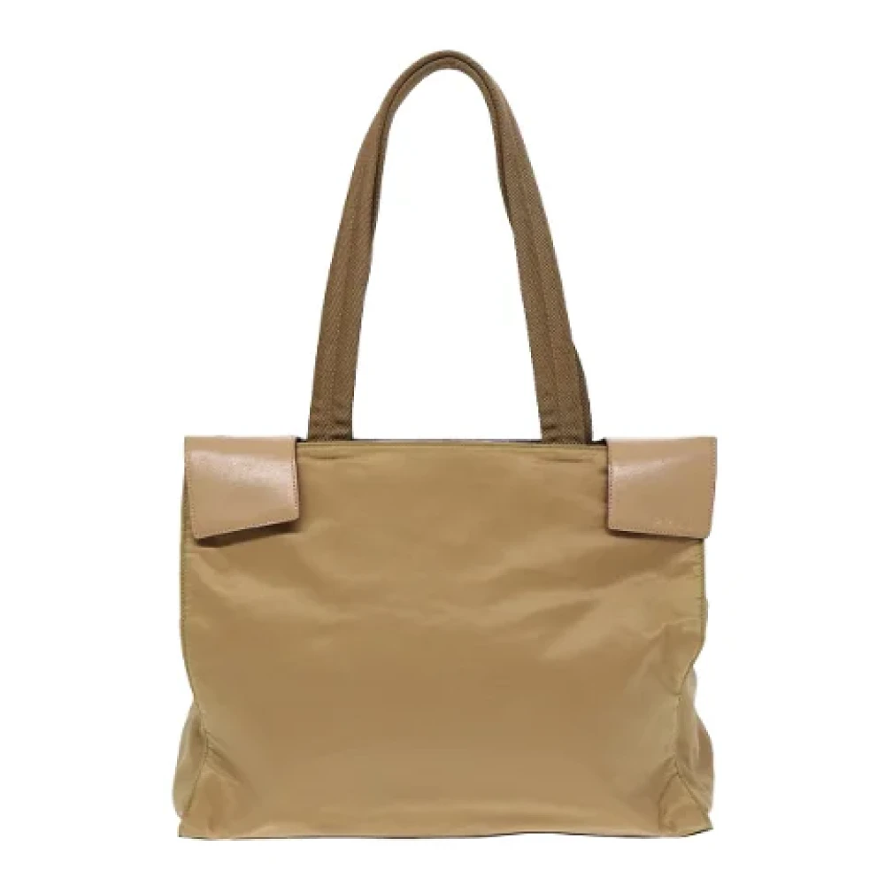 Prada Vintage Pre-owned Fabric prada-bags Beige Dames