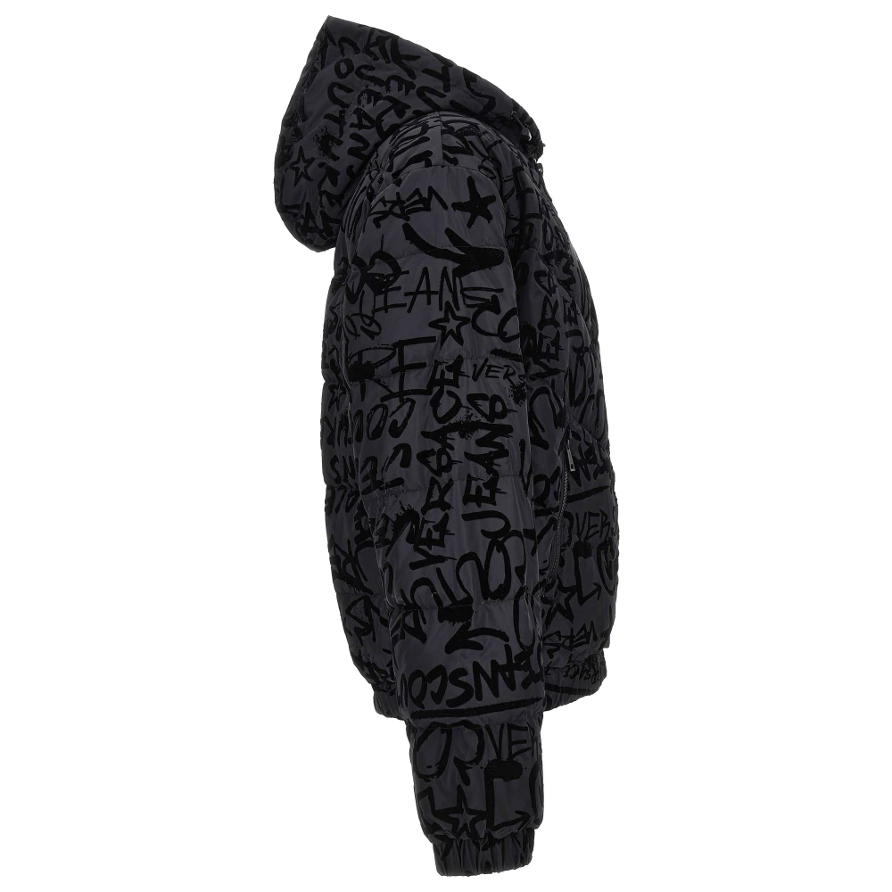 Versace Jeans Couture Graffiti Flock Donsjas Black Heren
