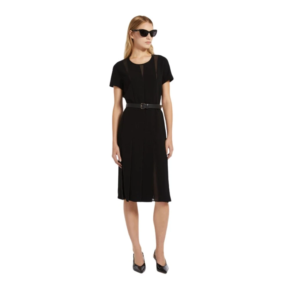 Max Mara Elegante Array Jurk Black Dames