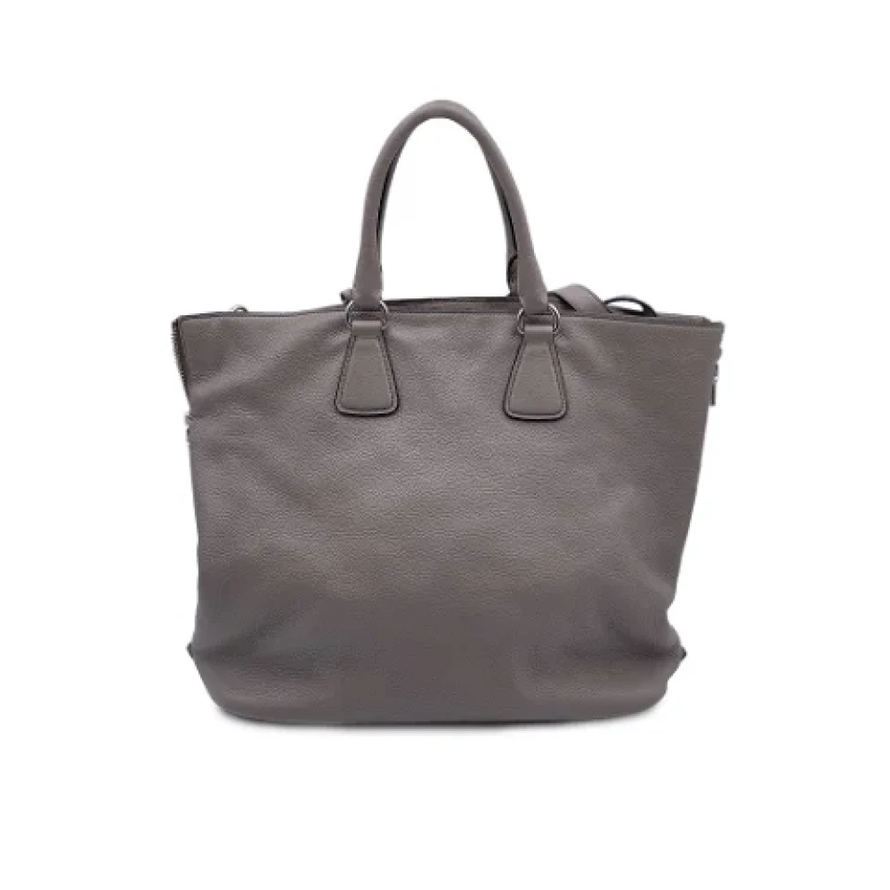 Prada Vintage Pre-owned Leather prada-bags Gray Dames