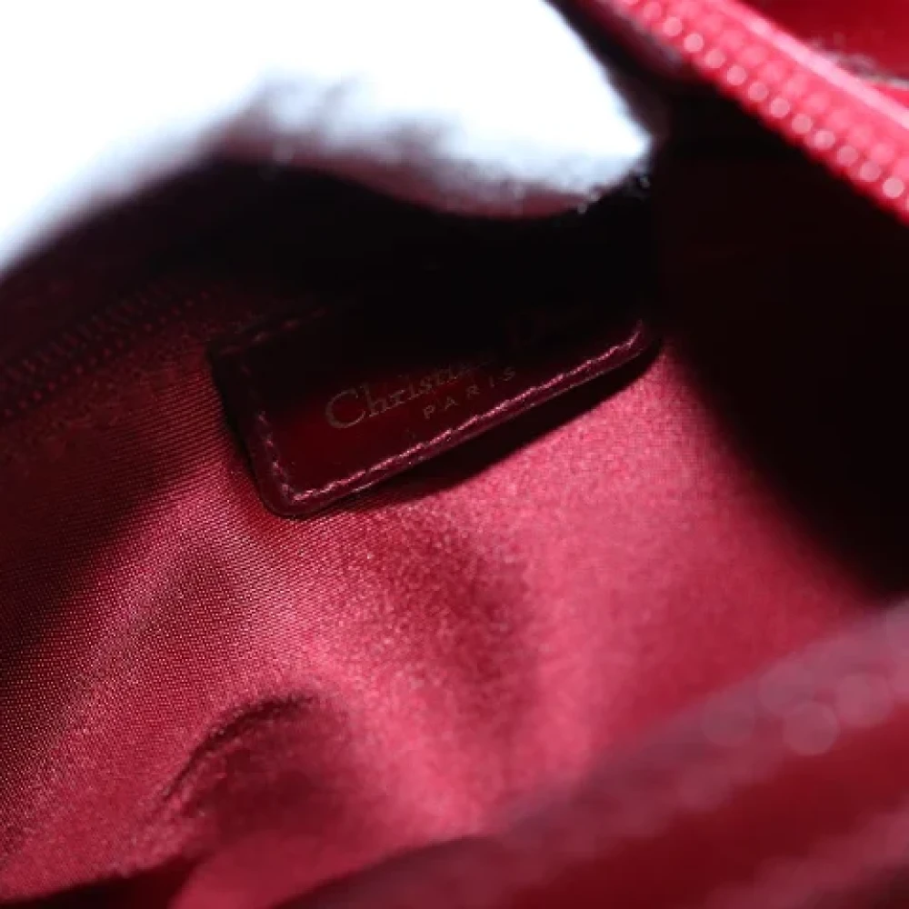 Dior Vintage Pre-owned Leather clutches Red Dames