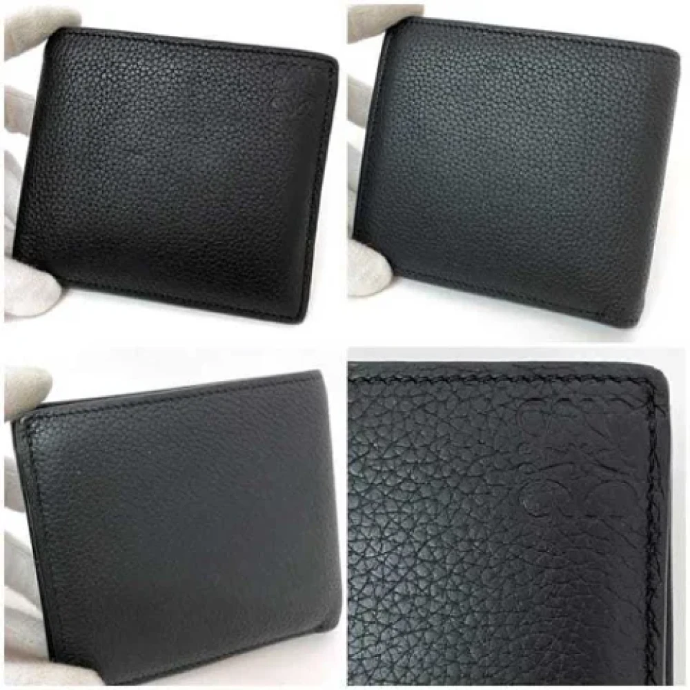 Loewe Pre-owned Leather wallets Black Dames